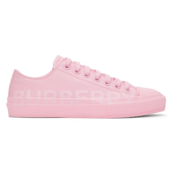 Burberry Shoes - BURBERRY Larkhall Canvas Sneakers In Orchid Pink Logo Laced Low-Top 39/39.5